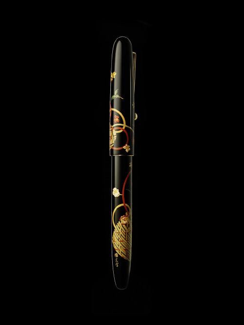 Namiki 万年筆 花のデザイン 木製ボックス付き Flower Basket｜NIPPON ART｜Maki-e fountain pen｜Namiki