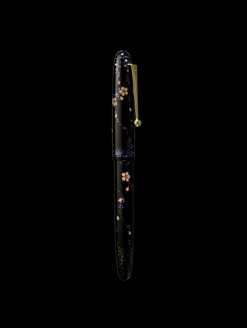 Cherry blossoms at night｜YUKARI｜Maki-e fountain pen｜Namiki