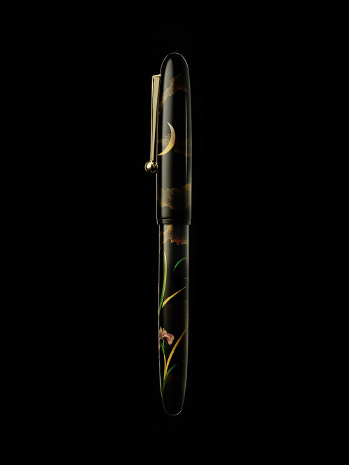 Sweet Flag and Moon｜YUKARI｜Maki-e fountain pen｜Namiki