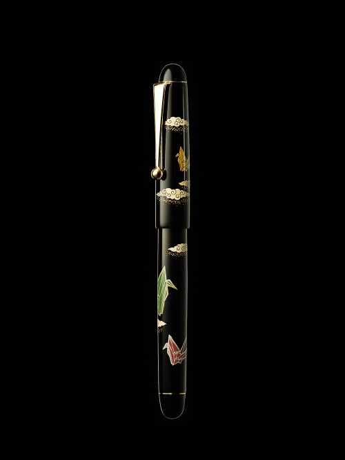 NAMIKI　蒔絵万年筆　「鶴と亀」　中字　Crane ＆ Turtle 0.jpg